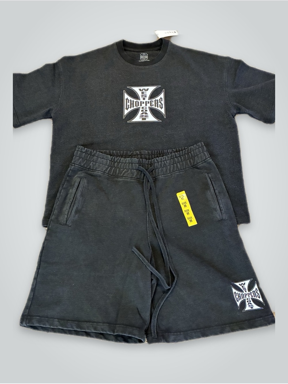 100% French Terry Cotton West Coast Choppers shorts suit.